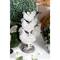 17&#x22; White Polystone Farmhouse Rooster Sculpture